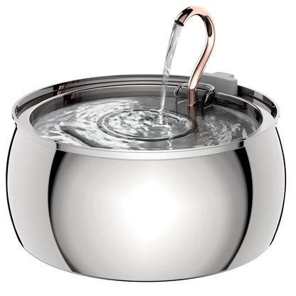 4L Stainless Steel Automatic Pet Water Fountain Quiet Filter for Cats