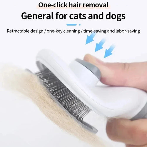 Self-Cleaning Pet Hair Brush – Dematting Comb for Dogs & Cats
