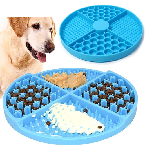 Silicone Licking Mat with Suction Cups – Slow Feeder Pad for Pets