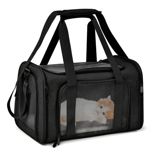 Collapsible Travel Pet Carrier for Cats & Dogs up to 15 Lbs
