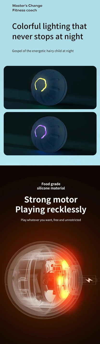 Smart Bouncing Ball Interactive Electronic Pet Toy for Dogs & Cats