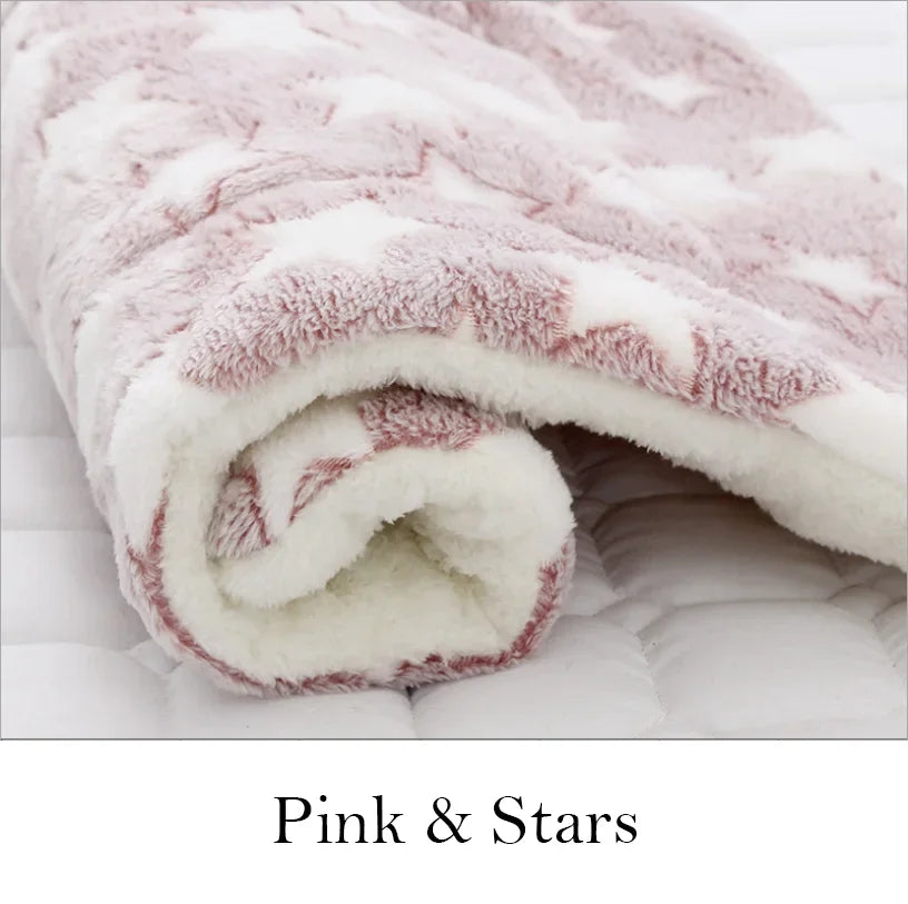 thickened soft fleece dog bed mat warm pet blanket for dogs and cats