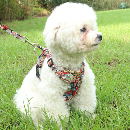 Soft Puppy Harness, Leash & Collar Set – Adjustable Pet Vest Set