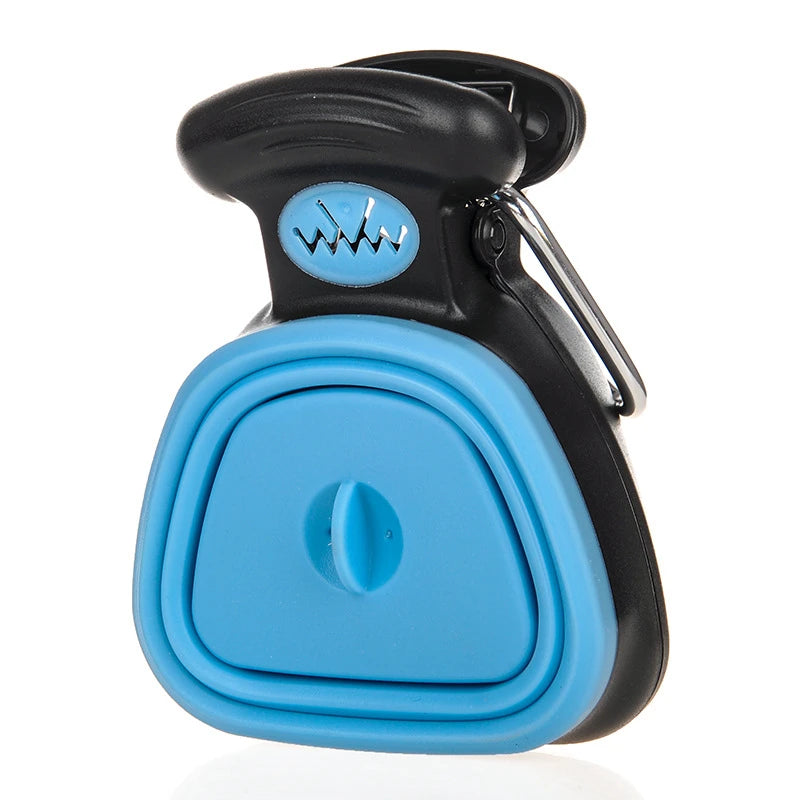 foldable dog poop scooper with waste bags for easy cleanup