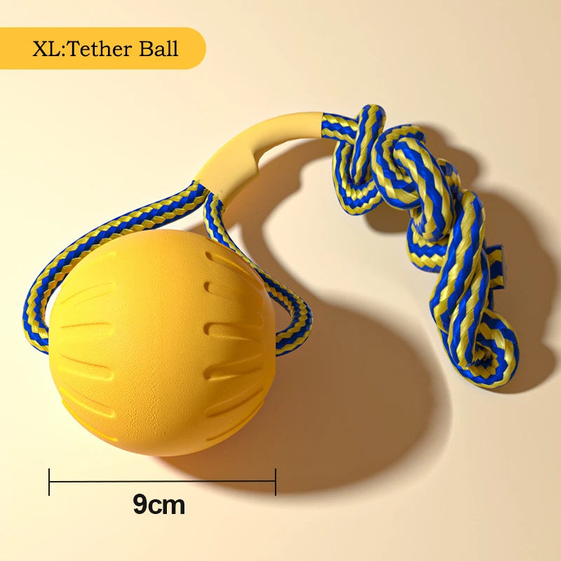 eva durable dog toy set - flying disc, ball & tug rope, 4-piece set