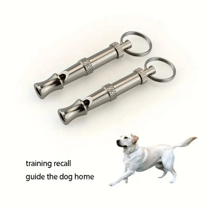 Adjustable Pitch Dog Whistle with Keychain – Training & Recall