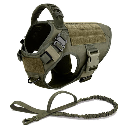 Tactical Dog Harness with MOLLE System – Heavy-Duty Large Dog Vest