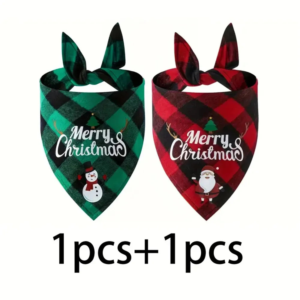 christmas dog bandana scarf adjustable for small and large dogs