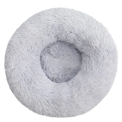 Soft Plush Round Pet Bed for Dogs & Cats, 6 Sizes, Machine Washable