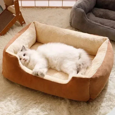 Plush Pet Bed for Cats & Small Dogs – Soft Breathable Cushion