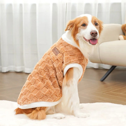 Flannel Dog Sweater – Warm Winter Pullover for Small to Large Dogs