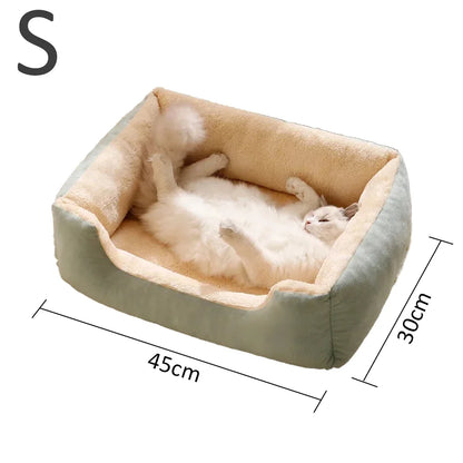 Cozy Plush Pet Bed for Cats & Dogs – Soft Breathable Basket