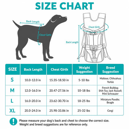Hands-Free Front Carrier Backpack for Small Dogs & Cats, Travel