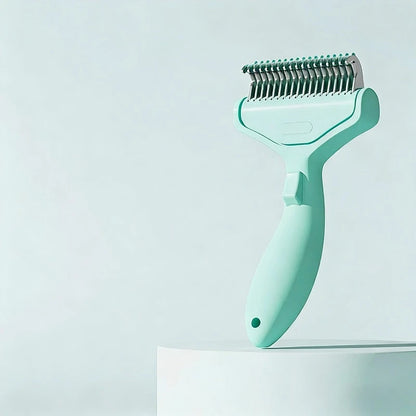 Curved Stainless Steel Pet Deshedding Brush for Dogs & Cats, Grooming