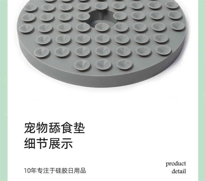 silicone licking mat with suction cups – slow feeder pad for pets