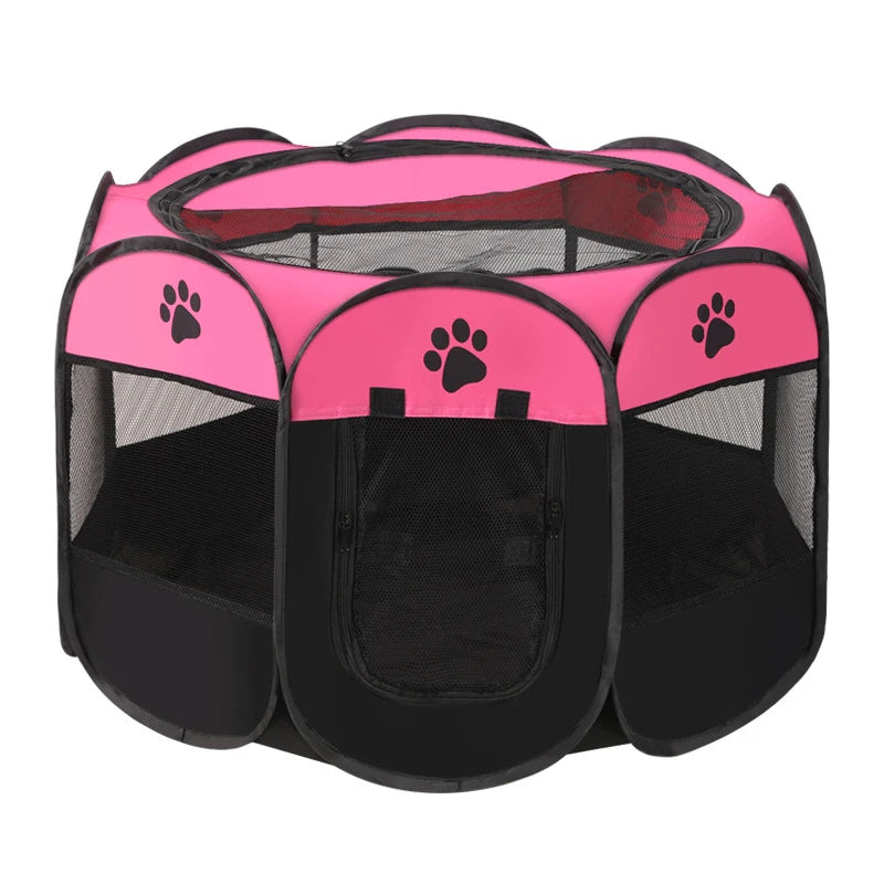 foldable pet tent playpen - octagonal outdoor fence for dogs & cats