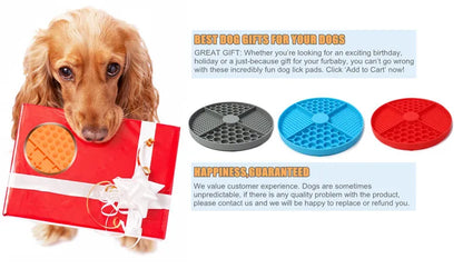 Silicone Licking Mat with Suction Cups – Slow Feeder Pad for Pets