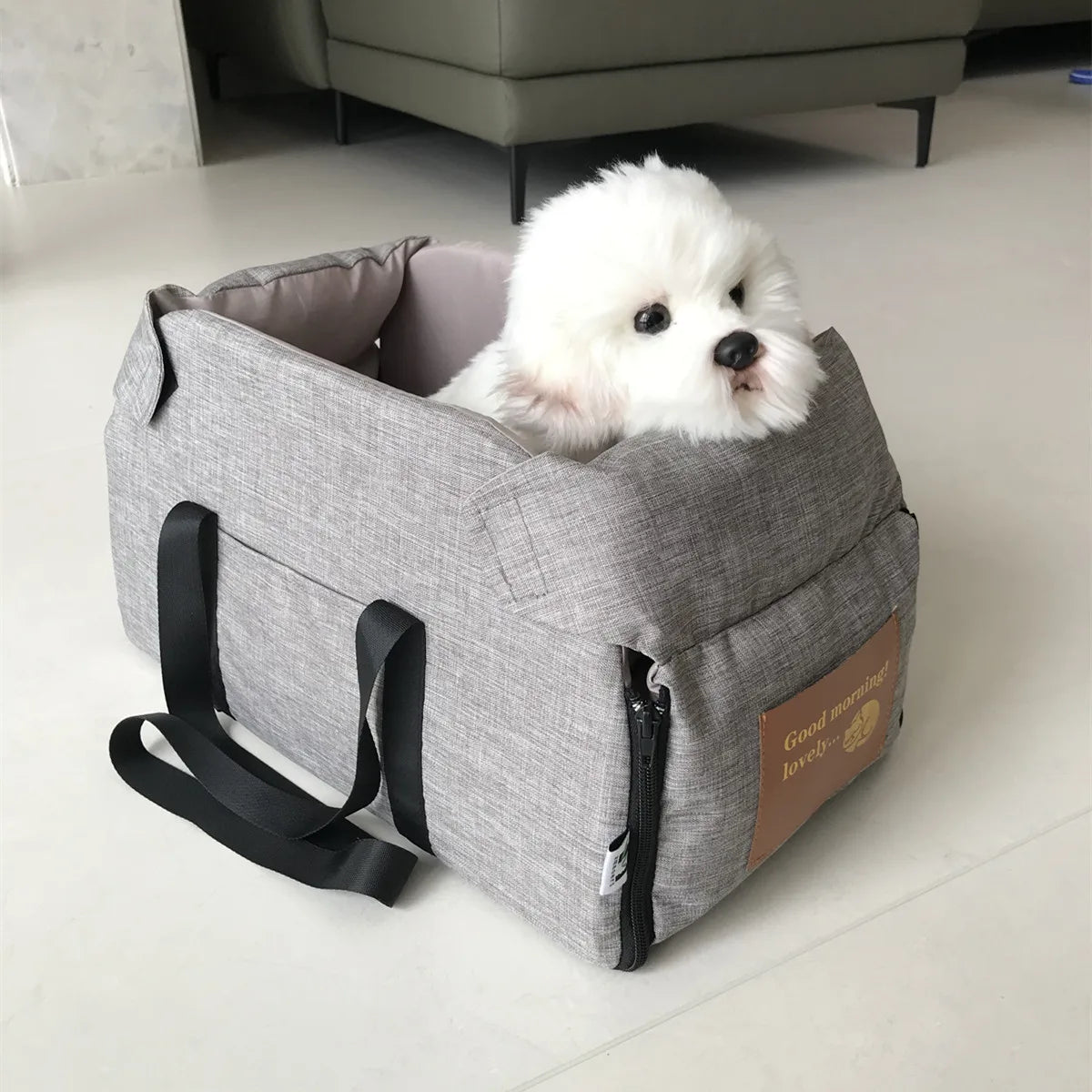 portable car booster seat & carrier bag for small dogs & cats
