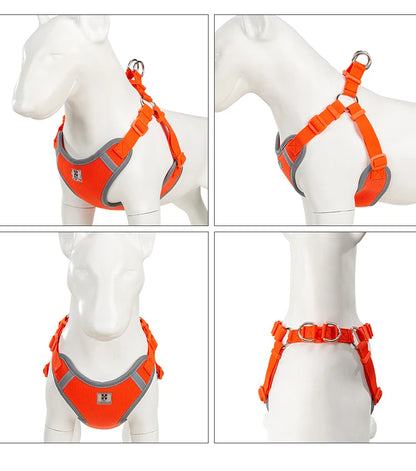 Reflective Adjustable Pet Harness & Leash Set for Small/Medium Dogs