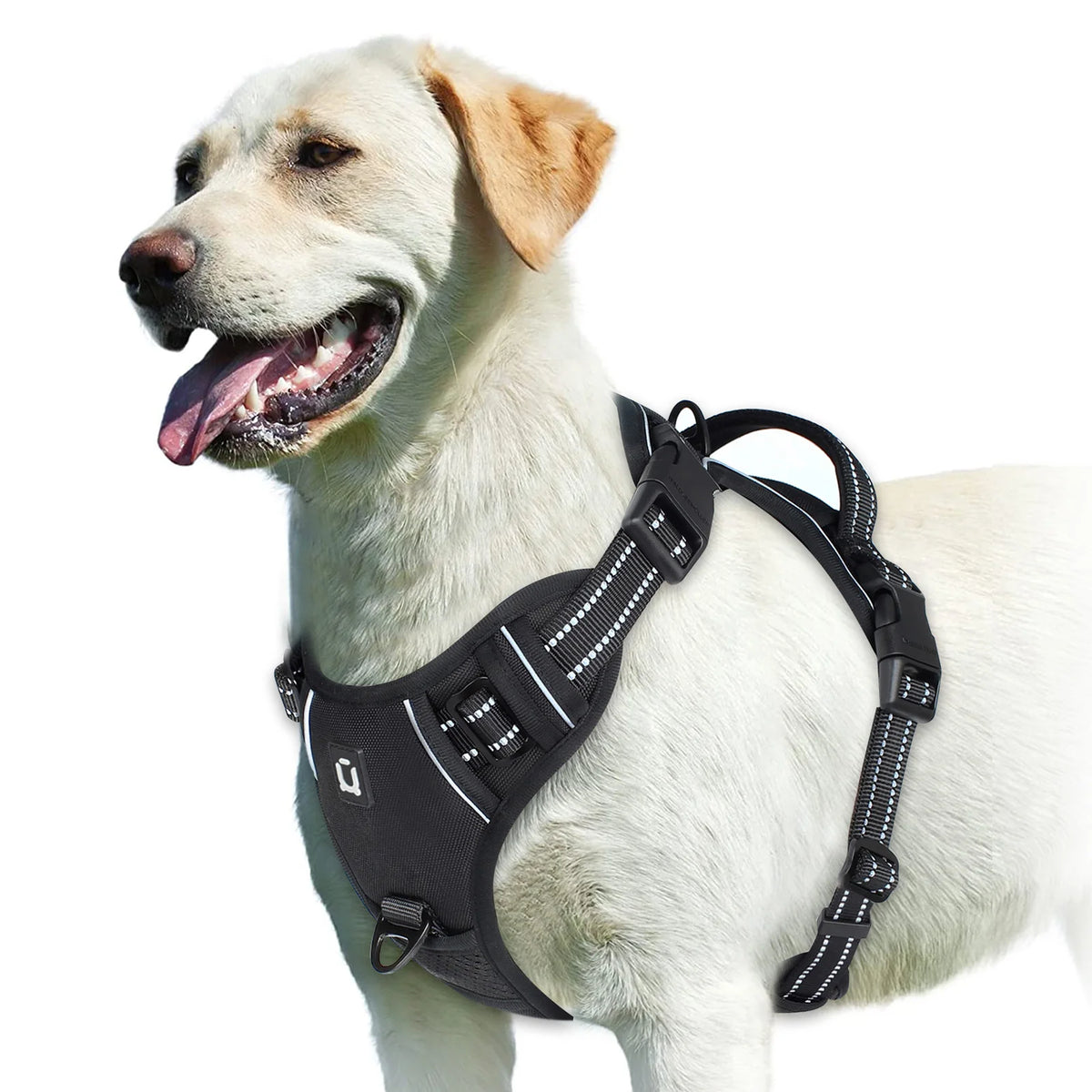 adjustable no-pull dog vest harness with padded, easy control handle