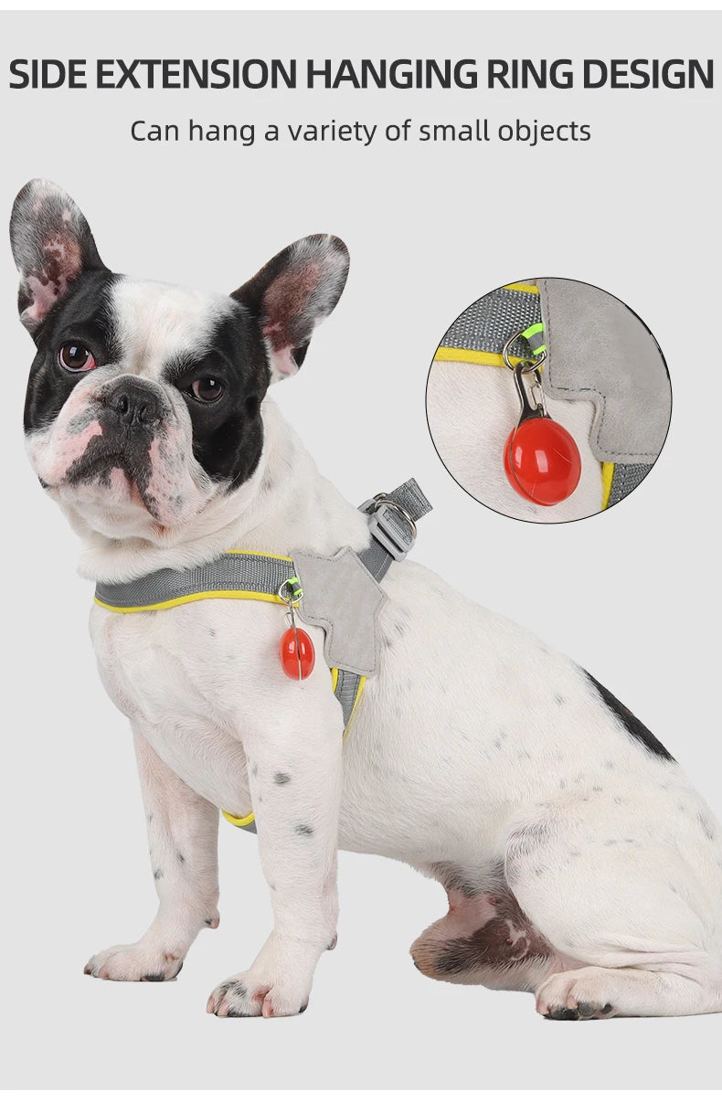 no-pull vest harness for small dogs & cats - reflective, adjustable