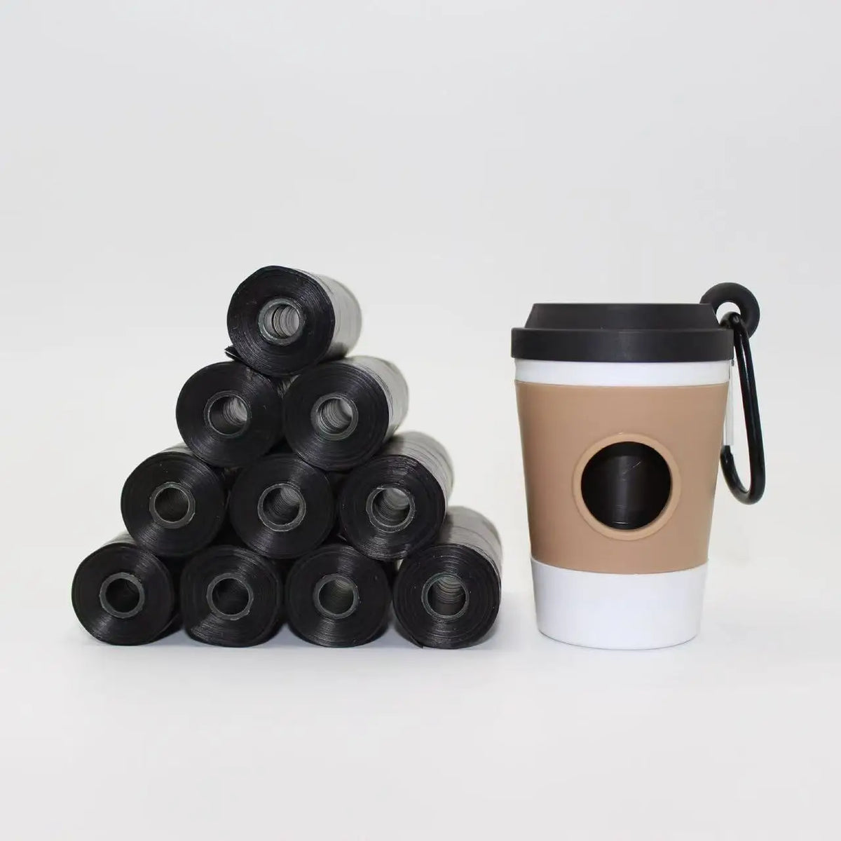 pawstrip coffee cup poop bag dispenser – portable holder