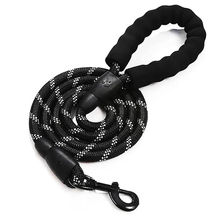 strong reflective dog leash – durable nylon lead for all dogs