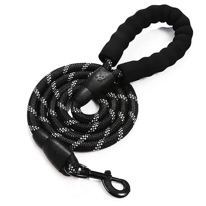 Strong Reflective Dog Leash – Durable Nylon Lead for All Dogs