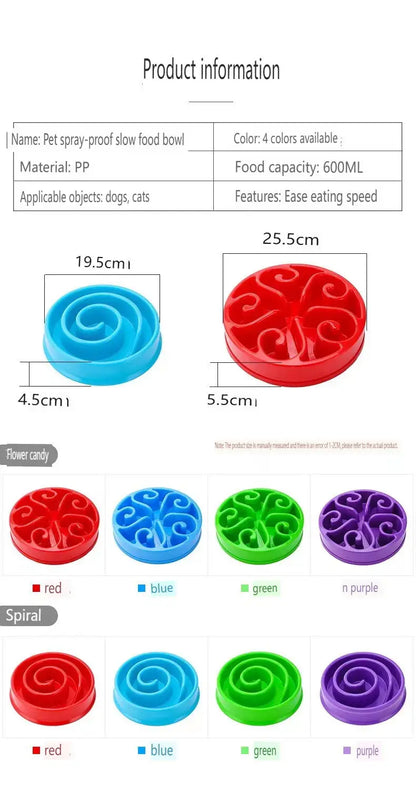 COOYOMOO Anti-Gulping Slow Feeder Dog Bowl – Fun Maze Design