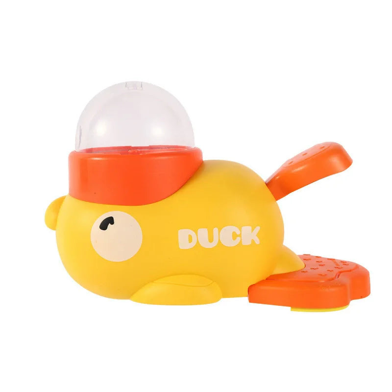cartoon duck 2-in-1 interactive treat dispenser toy for dogs & cats