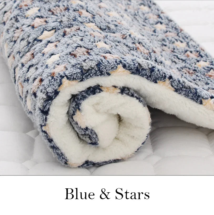 thickened soft fleece dog bed mat warm pet blanket for dogs and cats