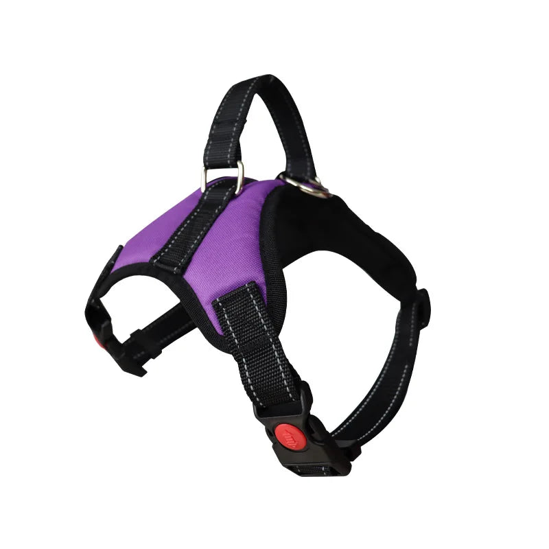 strong no-pull dog vest harness with padded and reflective design