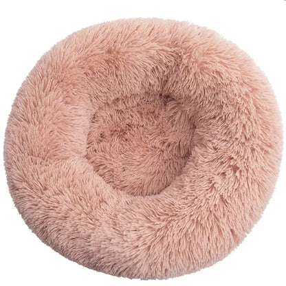 Soft Plush Round Pet Bed for Dogs & Cats, 6 Sizes, Machine Washable