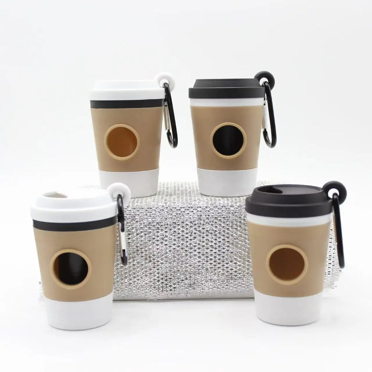 pawstrip coffee cup poop bag dispenser – portable holder