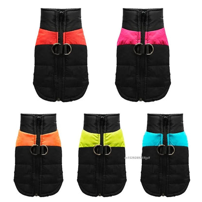 Waterproof Padded Dog Jacket – Warm Zipper Vest for All Sizes