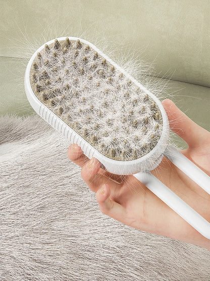 USB Rechargeable Pet Brush with Electric Water Spray – Comb