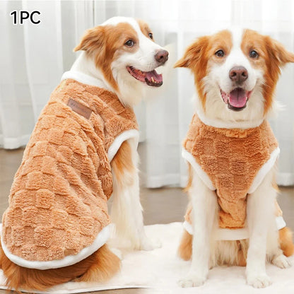 Flannel Dog Sweater – Warm Winter Pullover for Small to Large Dogs