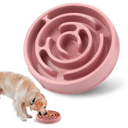 Maze Design Slow Feeder Dog Bowl – Anti-Gulping Feeding Dish