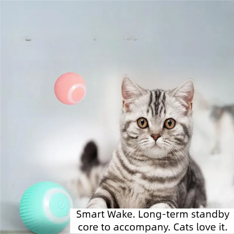 smart automatic rolling ball interactive cat toy for indoor play