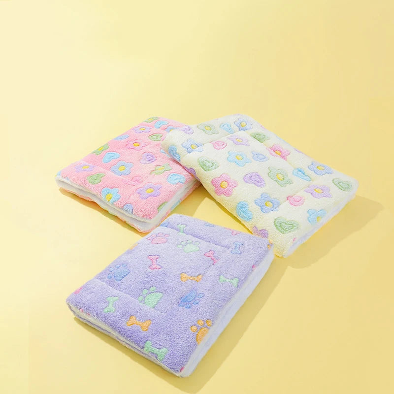 thickened dog bed mat warm machine washable blanket for puppies and cats