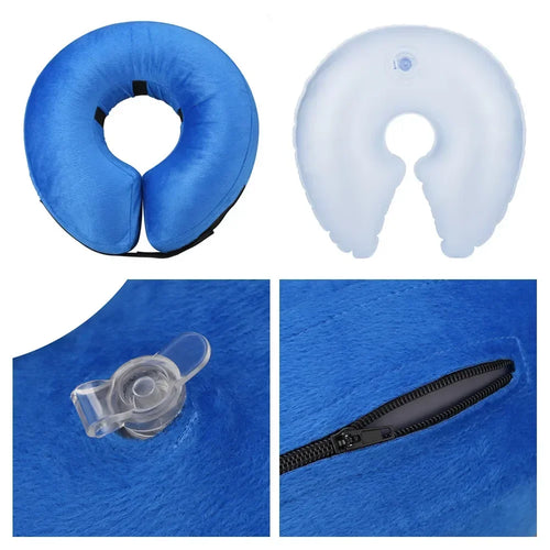 Inflatable Pet Recovery Collar After Surgery - Soft, Comfortable Cone Alternative