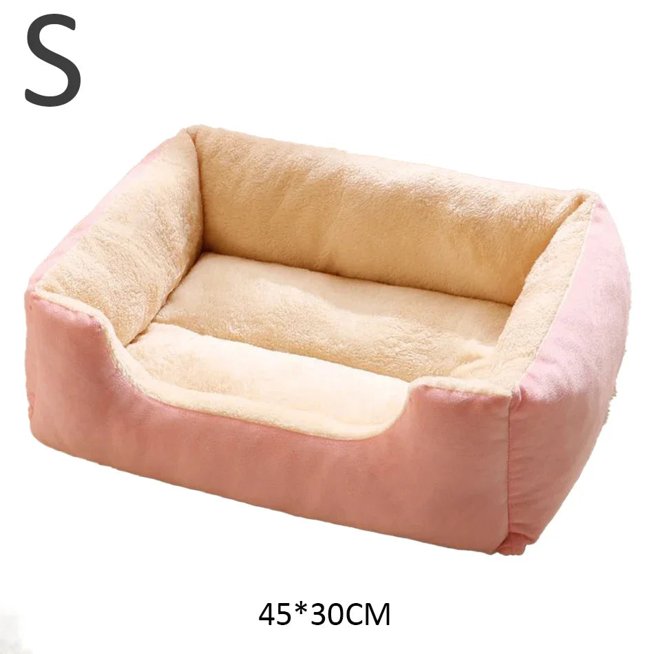 cozy plush pet bed for cats & dogs – soft breathable basket