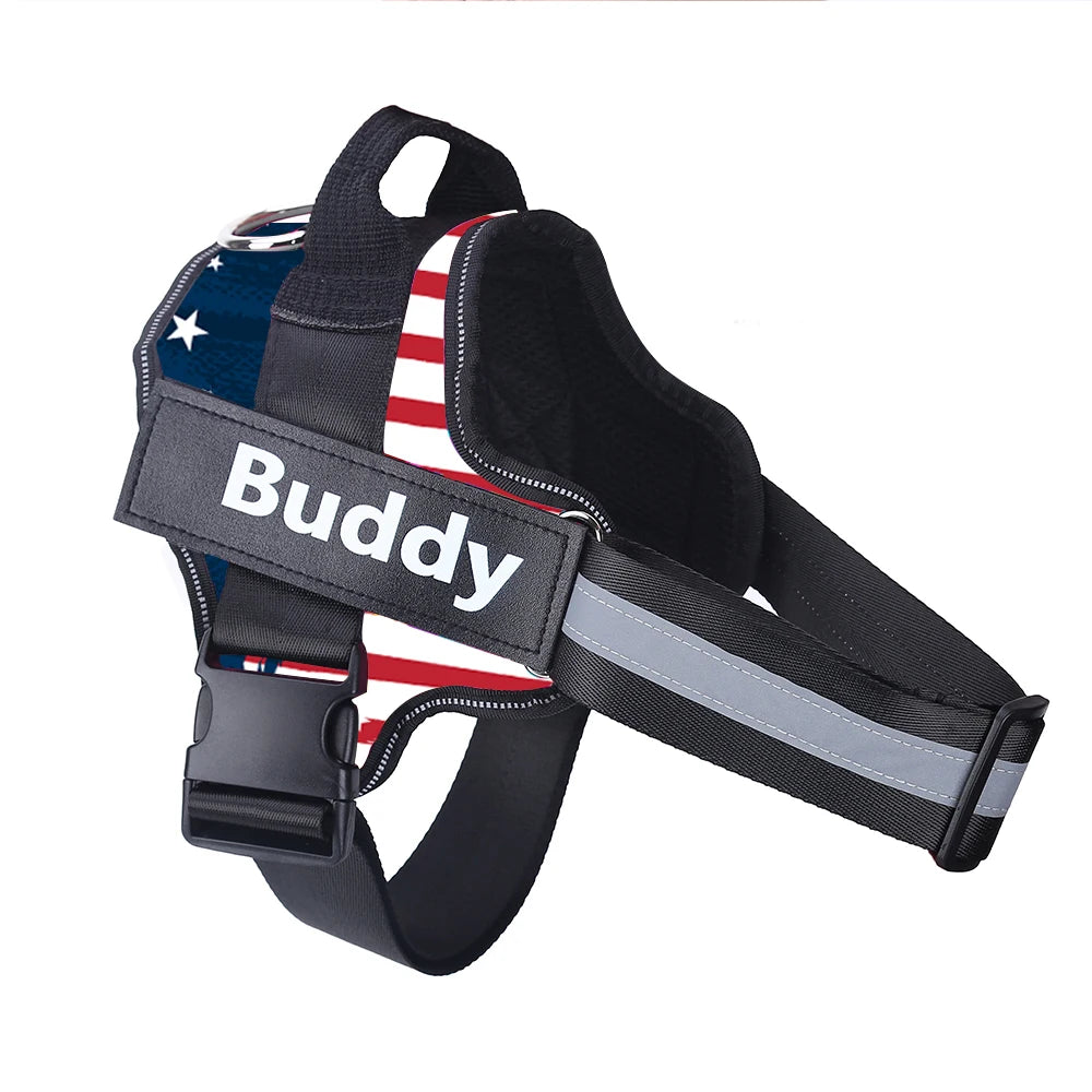 personalized reflective dog harness – no-pull vest for walking
