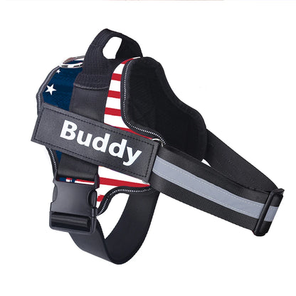 Personalized Reflective Dog Harness – No-Pull Vest for Walking