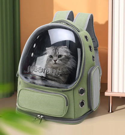 Transparent Breathable Cat Carrier Backpack for Outdoor Travel