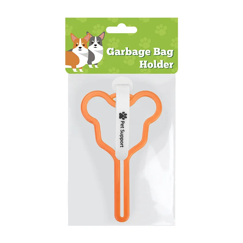 hands-free dog poop bag dispenser with adjustable leash clip holder