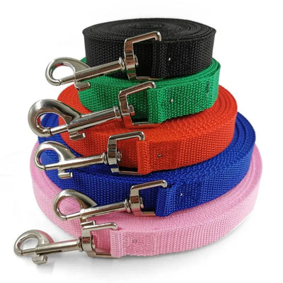 Durable Long Nylon Dog Training Leash for Walking and Outdoor Use