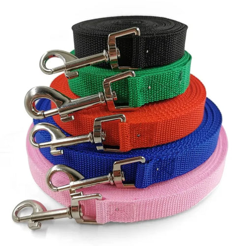 Durable Long Nylon Dog Training Leash for Walking and Outdoor Use