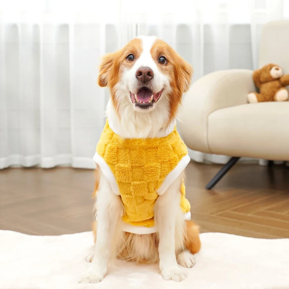 flannel dog sweater – warm winter pullover for small to large dogs