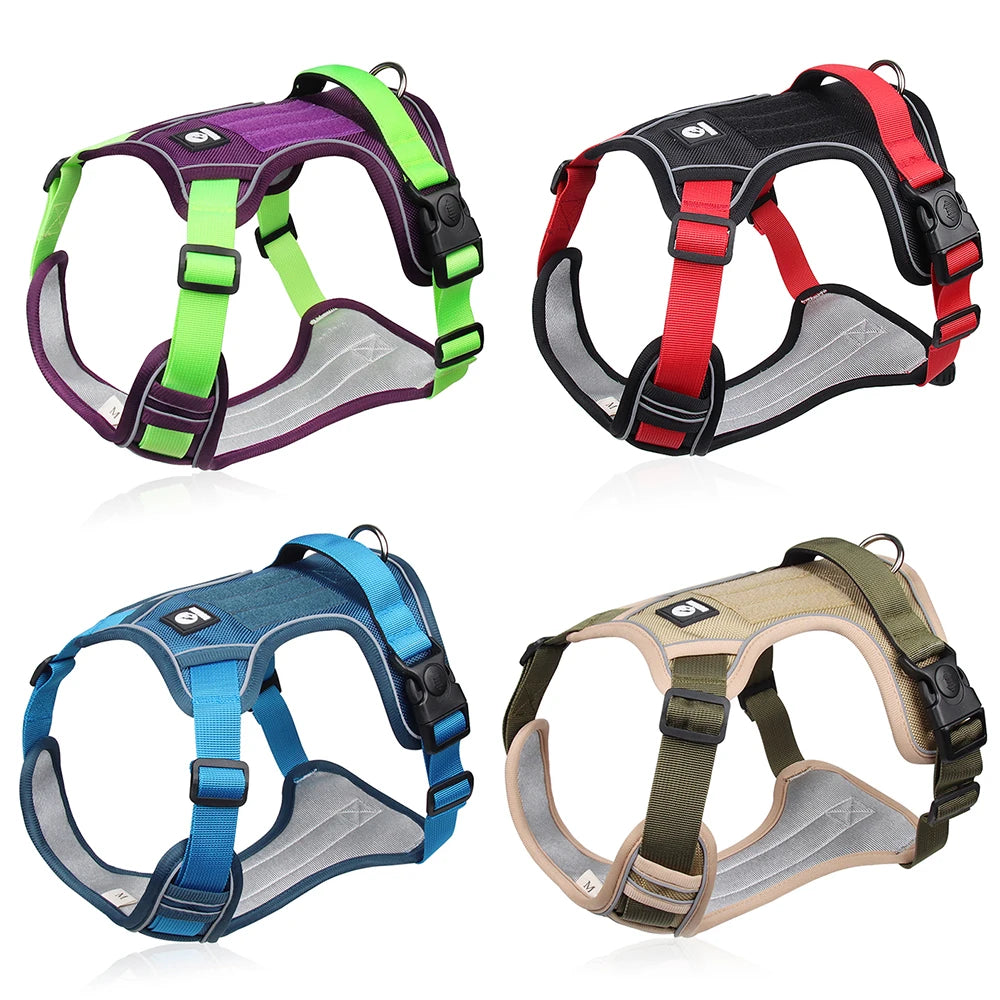 adjustable reflective oxford dog vest harness for training and walks